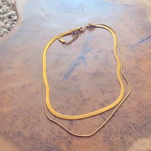 Gold plated water resistant double layered chain